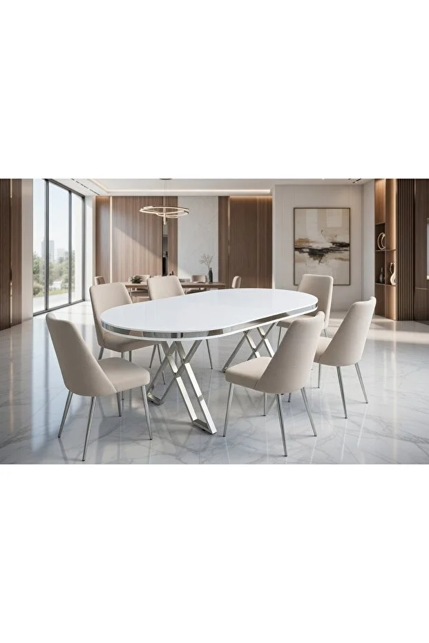 Oslo yemek masası mutfak masası 90x160 Lüx masa(sadece masa)